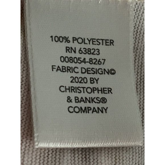 Christopher & Banks Sz Petite MEDIUM PM Floral Border Print Tunic 3/4 Sleeve EUC - Picture 9 of 10